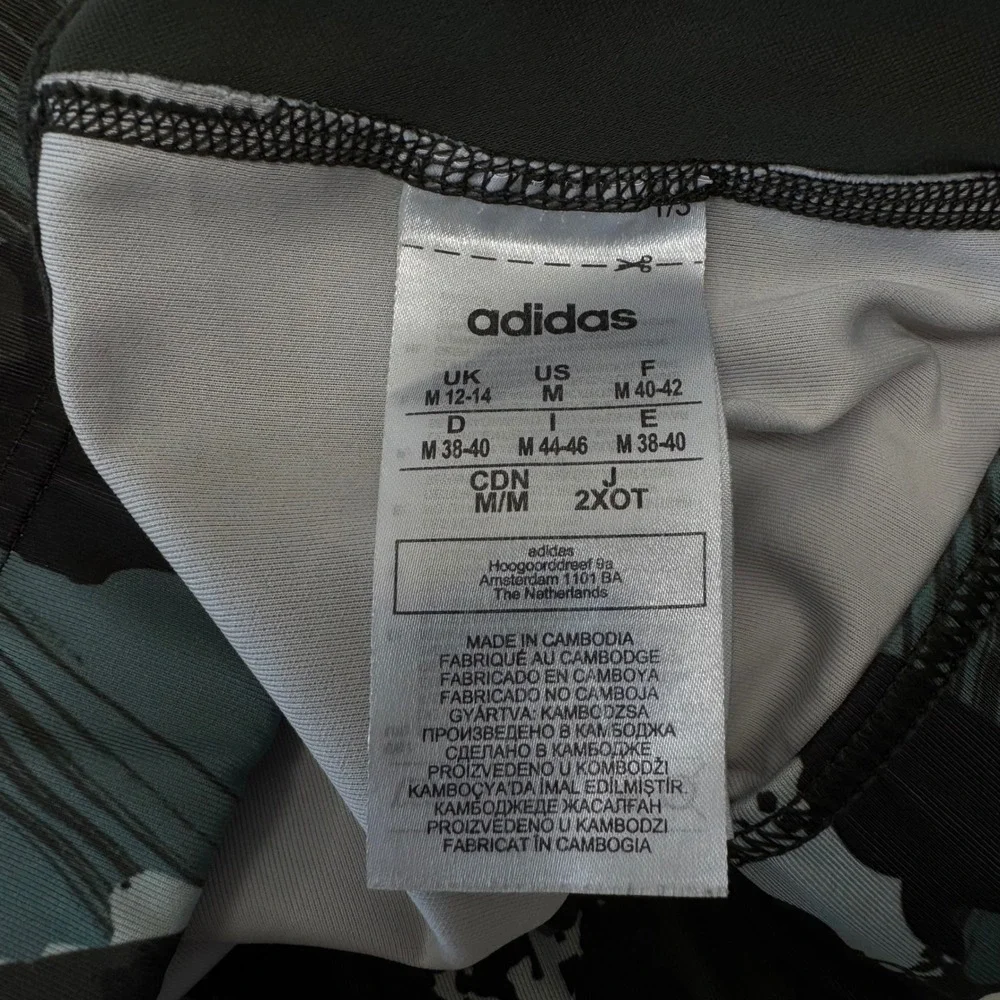Adidas‎ Women's Camo Print Racerback Sports Bra Black Green Size M #531